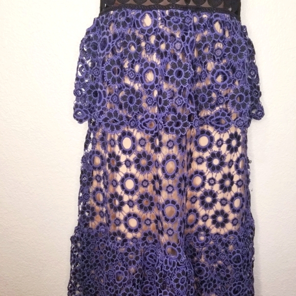 Anthropologie Just Me lace overlay dress size L - Picture 8 of 16